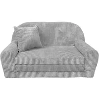 FORTISLINE Kindersofa Mini-Sofa Rosalia aus Cord – Komfort, Stil und Sicherheit für Ihr Kind, zusammenklappbar, waschbarer Bezug, keine Montage erforderlich