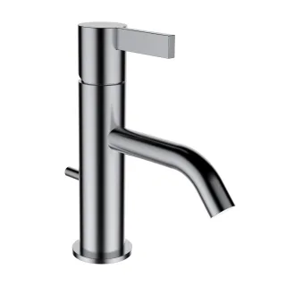 LAUFEN Waschtischarmatur Kartell LAUFEN Festauslauf Ausladung 115 mm mit Ablaufventil PVD Edelstahl  H3113310901011