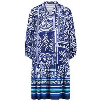 Betty Barclay Partykleid blau,Casual,Viskose,Allover-Print,V-Ausschnitt,3/4 Arm,Regular Fit