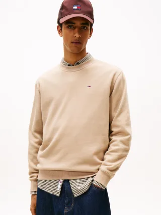 Tommy Jeans (PVH Group) - TJM REG S FLAG CREW EXT coastal taupe - Gr. - XXL