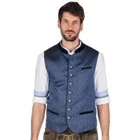Spieth & Wensky Trachtenweste Trachtenweste - BENSON - marsala/dunkelrot, jeans/dunkelblau