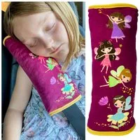 HECKBO Schlafkissen Auto Schlafkissen Feen Fairy für Kinder Mädchen Auto Gurtkissen Kissen