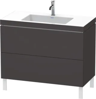 Duravit L-Cube c-bonded Set bodenstehend Graphit Supermatt 1000x480x698 mm - LC6938O8080 LC6938O8080