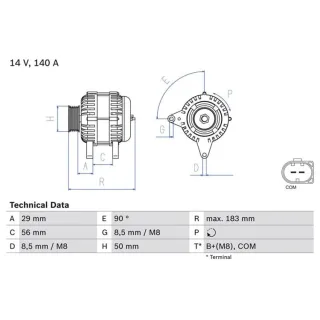 Bosch Lichtmaschine 140A Audi Seat Skoda VW 0986083530 1,4