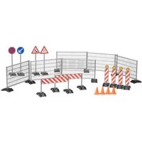 Bruder® Spielwelt bworld Baustellenset Zaun Schilder Pylonen (62007), Made in Europe