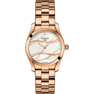 Tissot T-wave roségold Damen Armbanduhr T1122103311100