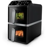 Philips Fritteuse NA461/00, 10 l Fassungsvermögen, Doppel-Heißluftfritteuse, Digitales Display
