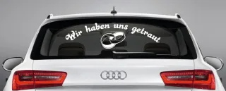 Autoaufkleber Hochzeit "just married" (frisch getraut)