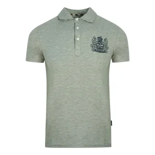 Aquascutum Aldis Crest Brust Logo Grau Polo Shirt