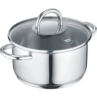 Berndes Kochtopf Mini mit Glasdeckel 12 und 14 cm, Edelstahl, poliert - b.mini, Edelstahl