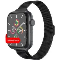 S&T Design Smartwatch-Armband Armband für Apple Watch Edelstahl Magnetisch Mesh Milanaise Dünn, Kompatibel mit Apple Watch 38 / 40 / 41/ 42 / 44 / 45 / 46 / 49 Dünn