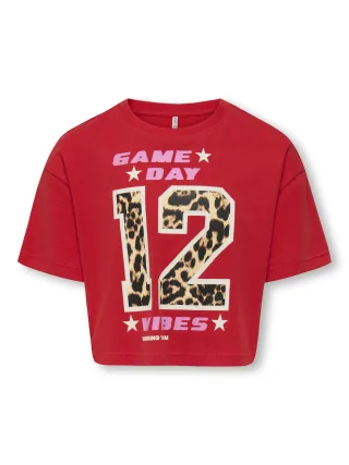 KIDS ONLY - KOGOLIVIA LIFE LOOSE LEO TOP CS JRS mars red - Gr. - 128