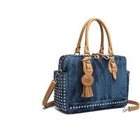 COLLEZIONE ALESSANDRO Schultertasche Denim, aus griffigem Jeansstoff mit Nieten