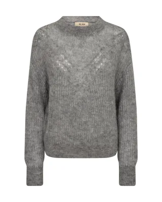 MOS MOSH - MMSigva Mohair Knit grey melange - Gr. - XL