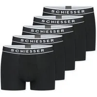 Schiesser Boxershorts 95/5 - Organic Cotton (Sparpack, 5er-Pack) farblich abgesetzter, sportlicher Logo-Webgummibund, im 6er Pack