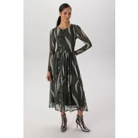 Aniston SELECTED Midikleid in Mesh-Qualität und harmonischer Musterung - NEUE KOLLEKTION