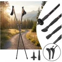 Melko Nordic-Walking-Stöcke Wanderstöcke Nordic Walking Teleskop Stöcke Antischock Aluminium (Stück, Premium Qualität), Teleskopstock
