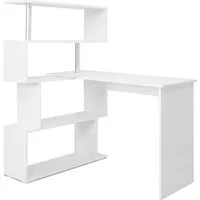 Mondeer Eckschreibtisch Schreibtisch, drehbarer Computertisch, mit Regal