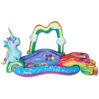 Happy People Planschbecken Playcenter Einhorn mit Rutsche (254x198x145cm)