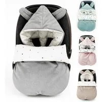 BABEES Fußsack Fußsack BABYFUßSACK für Babyschale Frühling Übergang warm mit Füllung, Einschlagdecke Fußsack Universal Baby GANZJÄHRIG