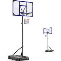 OUNUO Basketballkorb für Kinder/Jugendliche tragbar, höhenverstellbarer Basketballständer