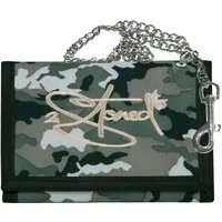 2Stoned Geldbörse Wallet Classic mit Kette und Klettverschluß für Erwachsene u. Kinder, verchromte Kette mit Karabiner