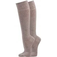 TippTexx 24 Kniestrümpfe 4 Paar Kniestrümpfe mit Komfortbund weiche Baumwolle Damen Herren (4 Paar) glattgestrickt, handgekettelt, ohne Gummidruck