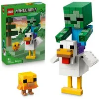 LEGO® Hühnerreiter (21582), LEGO Minecraft Konstruktionsspielsteine, (344 St), Made in Europe