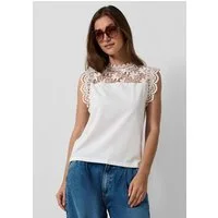 QS Muskelshirt T-Shirt Top mit Spitze