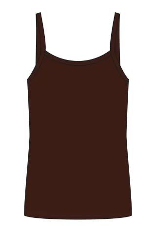 Milano Italy - Spaghetti strap Top mocca - Gr. - XL