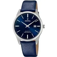 Festina Quarzuhr F20512/3, Armbanduhr, Herrenuhr, Damenuhr, Lederarmband, Datum