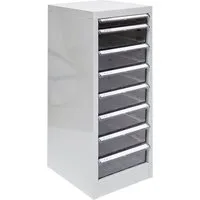 ADB Mehrzweckschrank ADB Schubladencontainer aus Metall 8 Schubladen 27,3 x 74 cm (B x H)