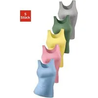 petite fleur by Lascana Unterhemd (5er-Pack) weiches, elastisches Feinripp-Material, schmale, anliegende Passform