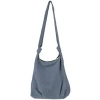 Guru-Shop Schultertasche Boho Schultertasche, Schulterbeutel - taubengrau
