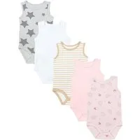 TupTam Kurzarmbody TupTam Baby Mädchen Achselbody in Unifarben 5er Pack