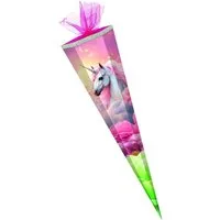 Verpackungsmittel GmbH Markneukirchen Schultüte Schultüte / Zuckertüte / 85cm / eckig / "Einhorn"