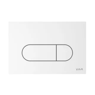 VitrA Root Round WC-Betätigungsplatte für 2?Mengen?Spülung Weiß Hochglanz,740-2200 740-2200