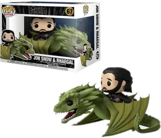 Funko Pop! Rides: Game of Thrones-Jon Snow mit Rhaegal - Vinyl-Sammelfigur - Geschenkidee - Offizielle Handelswaren - Spielzeug Für Kinder und Erwachsene - TV Fans - Modellfigur Für Sammler