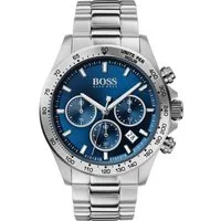 BOSS Chronograph HERO 1513755, Quarzuhr, Herrenuhr, Armbanduhr, Stoppfunktion, Edelstahlarmband