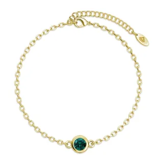 Geburtsstein-Armbänder - Gold und Grün