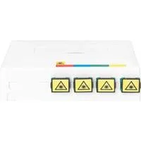 FTTH Gehäuse mit 4 x SC SX Kupplung, Spleißbox