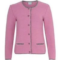 Isar-Trachten Trachtenstrickjacke Trachten Strickjacke - TAHNEE - hellblau, rosa