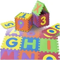 Juskys Puzzlematte Kim, mit Buchstaben und Zahlen, von A - Z und 0 - 9
