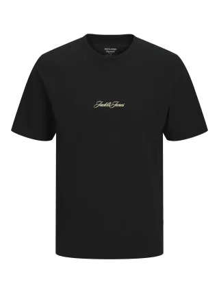 JACK&JONES - JORCASSIS AOP ELEMENT TEE SS CN Black - Gr. - L