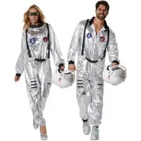dressforfun Kostüm Unisexkostüm Astronaut, Silberner Overall für eine galaktische Optik.