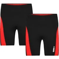 James & Nicholson Laufhose Doppelpack Kurze Lauftights Herren Laufhose Running Shorts JN478 (Doppelpack, 2er-Pack) Weiche, elastische Qualität mit Elasthan