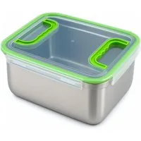 immer Frischhaltedose Vorratsdose Edelstahl für Meal Prep, Teig gehen, Marinieren 6L, Edelstahl, (2-tlg), 100% dicht, spülmaschinenfest, gefriergeeignet