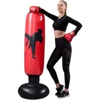 Sport-Knight® Standboxsack Standboxsack aufblasbar – 155 cm Boxsack für Kickboxen & Stressabbau, Strapazierfähiges PVC-Material