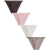 Next Tanga 4 Tangas mit Logo und hohem Baumwollanteil (4-St)