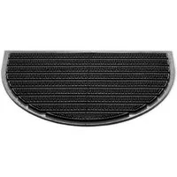 matches21 HOME & HOBBY Fußmatte Hartgummi Bürsten Fußmatte halbrund 40x60 cm schwarz, halbrund, Höhe: 10 mm, Wetterfeste Aussen-Bereich Türmatte als Outdoor Schmutzfangmatte
